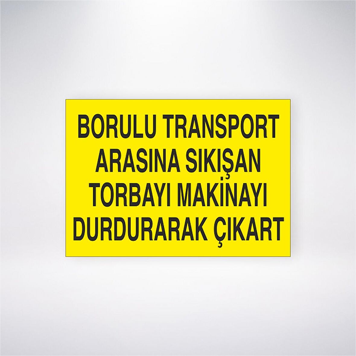 Borulu Transport Arasına Sıkışan Torbayı Makineyi Durdurarak Çıkart