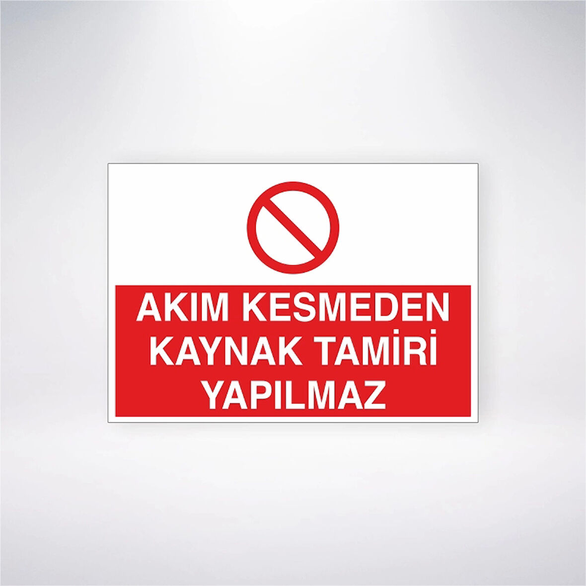 Akımı Kesmeden Kaynak Tamiri Yapılmaz Sticker 20X28 Cm