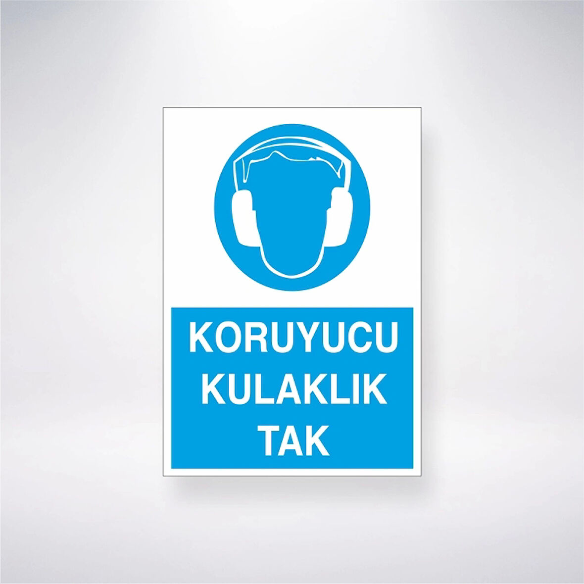 Koruıyucu Kulaklık Takınızı Sticker 20X28 Cm