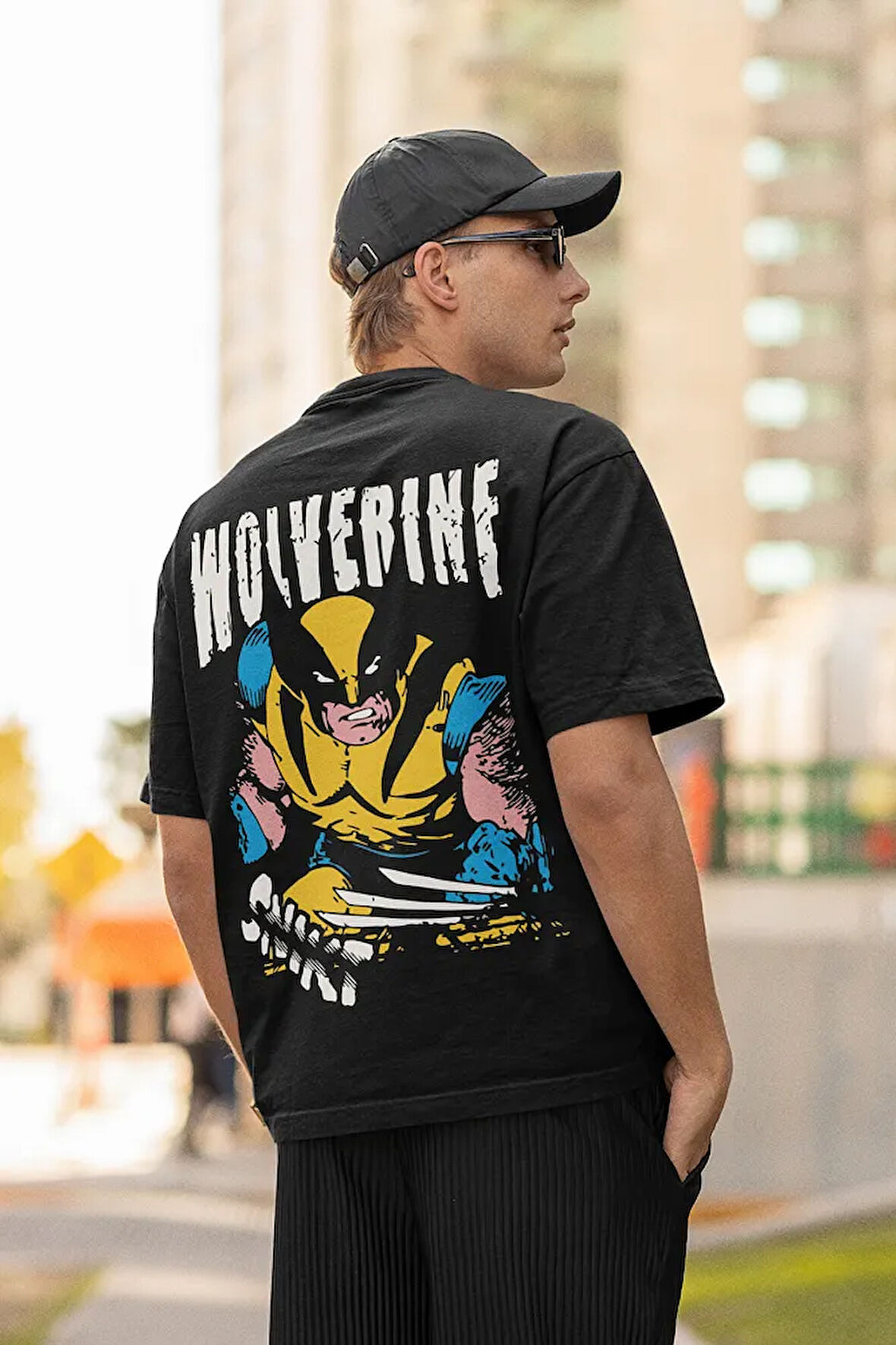 Wolverine Marvel Kahraman Baskılı Unisex Oversize Tişört