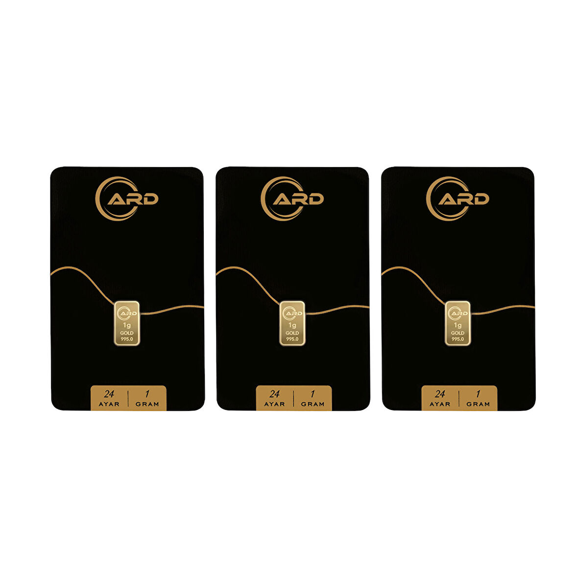İstanbul Bilezik ARD 1 gr 24 Ayar Külçe Altın 3 Adet