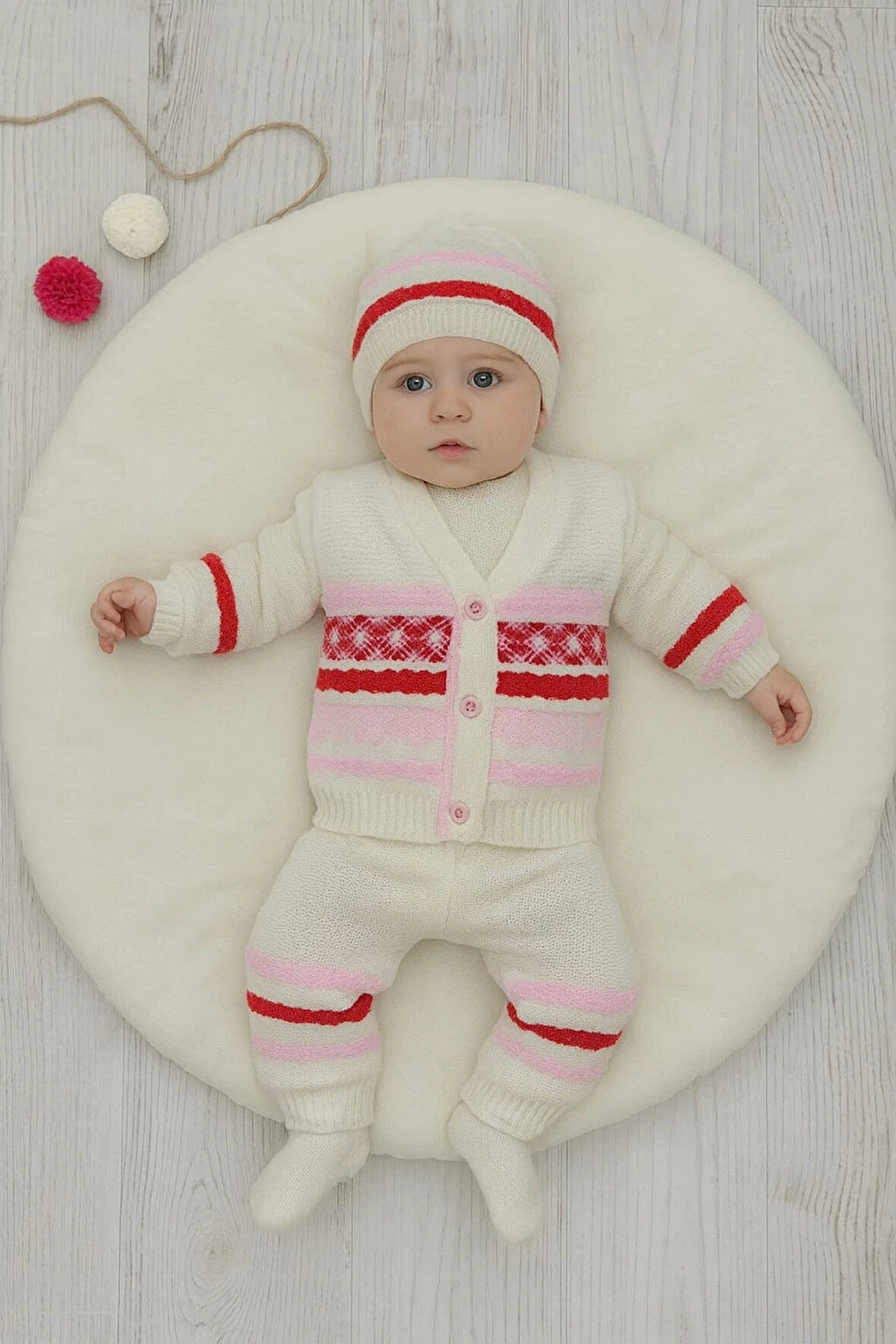 Pembe Masal Bebek Triko Takımı Hastane Çıkışı