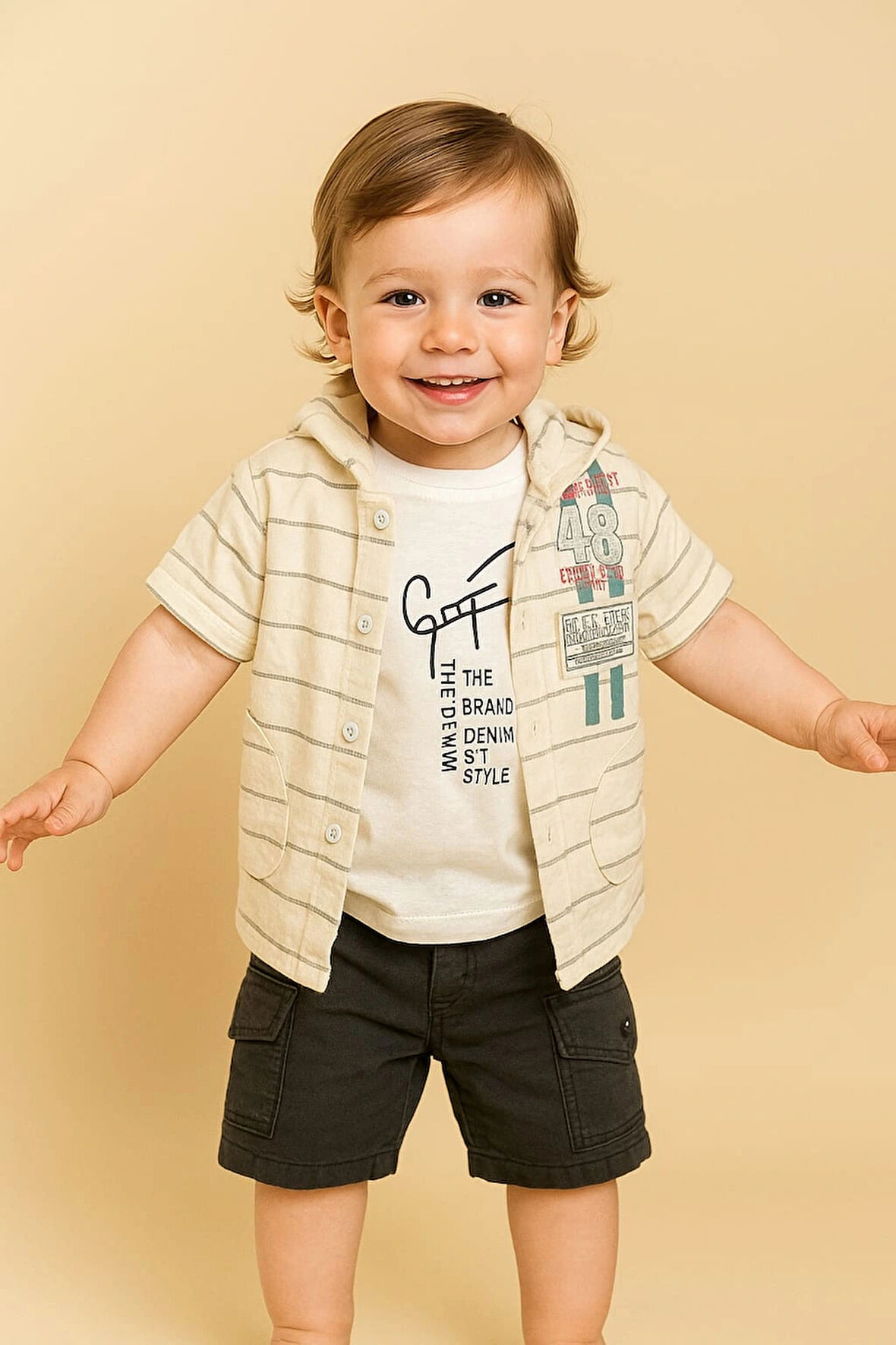 Kapşonlu Müslim Gömlek 3'lü Takım