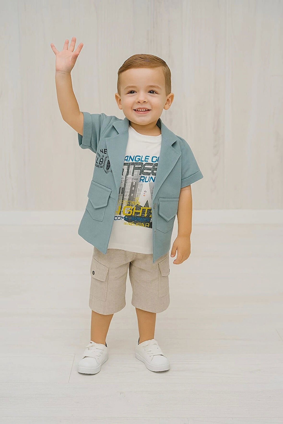 Keten Kapri Gömlekli 3'lü Takım