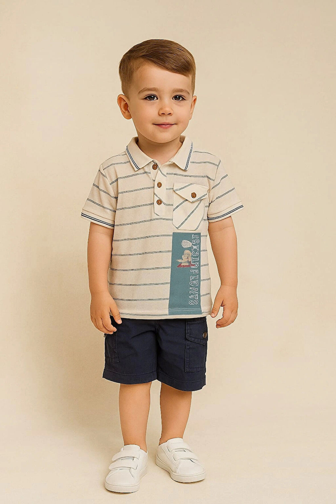 Müslim Tişört Yandan Cepli Kapri 2'li Takımlar