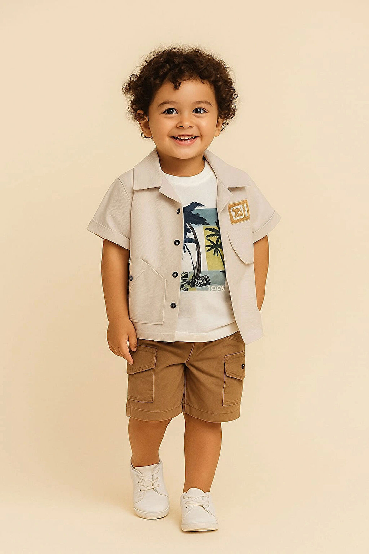 Yandan Cepli Kapri Gömlekli 3'lü Takım