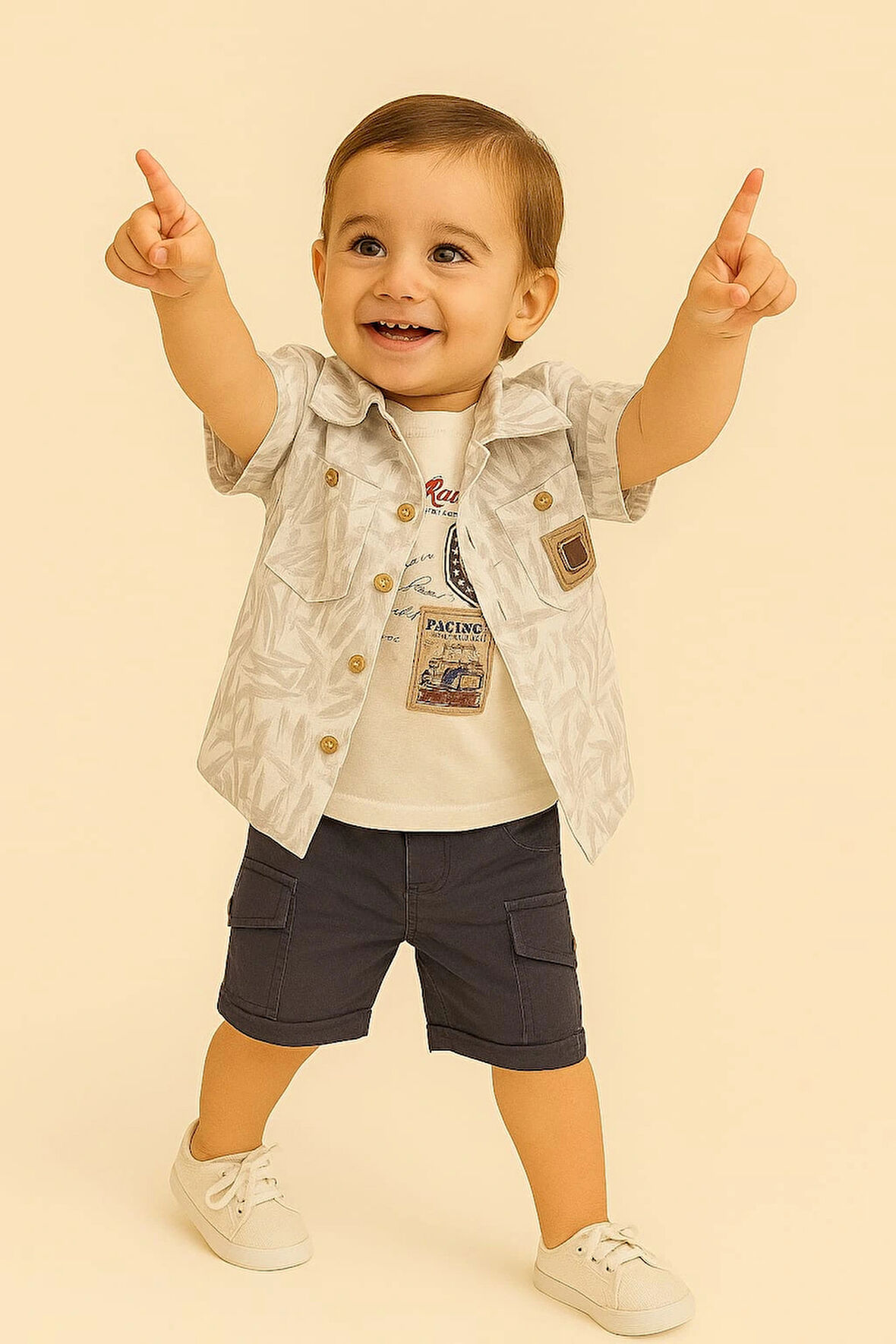 Yandan Cepli Kapri Gömlekli 3'lu Takım