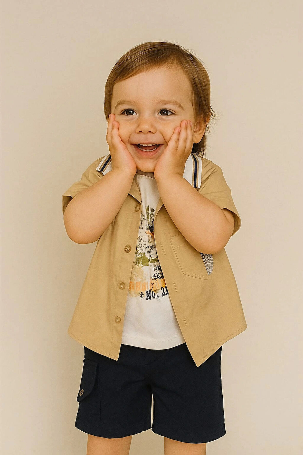 Gabardin Kapri Gömlekli 3'lü Takım