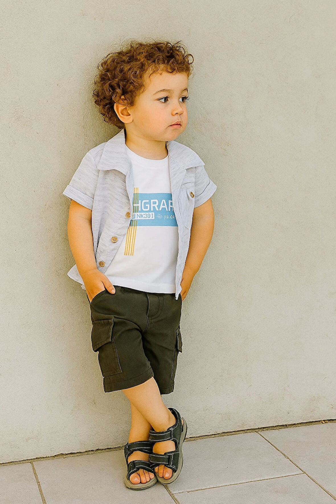 Kapri Pantolon Gömlekli 3'lü Takım