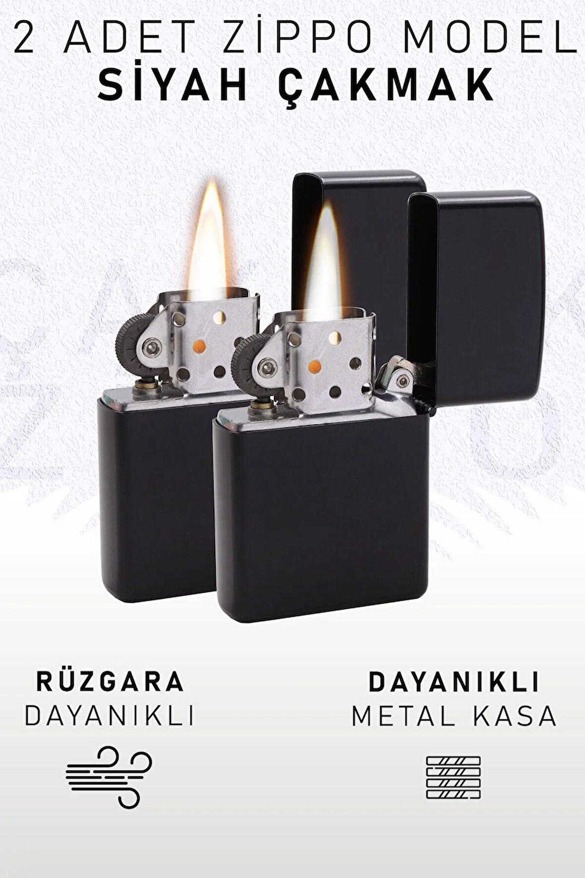2 Adet Model Siyah Çakmak
