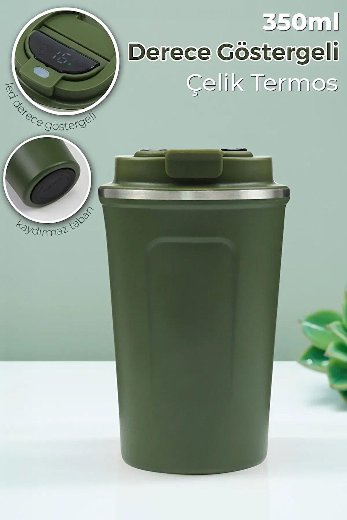 350 Ml Kaydırmaz Tabanlı Dereceli Termos