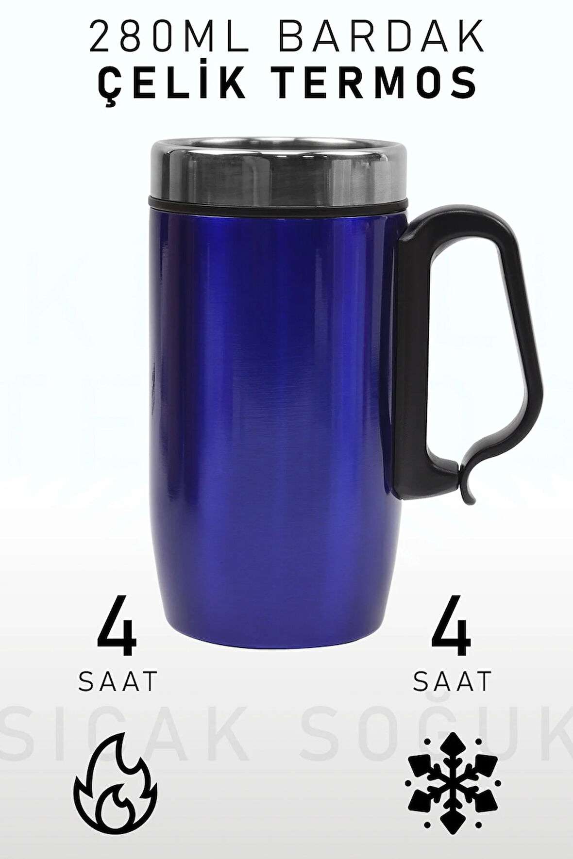 280ml Kulplu Çelik Termos