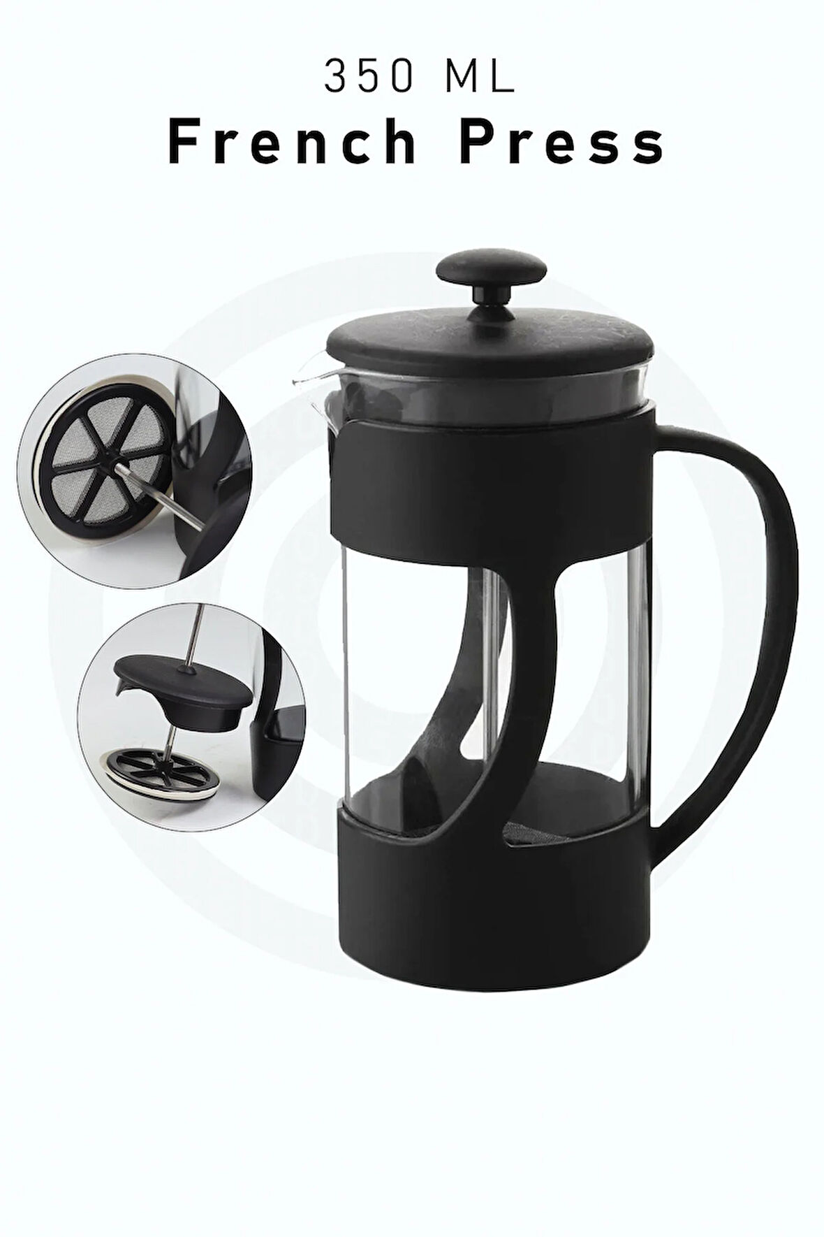 Siyah French Press 350ml