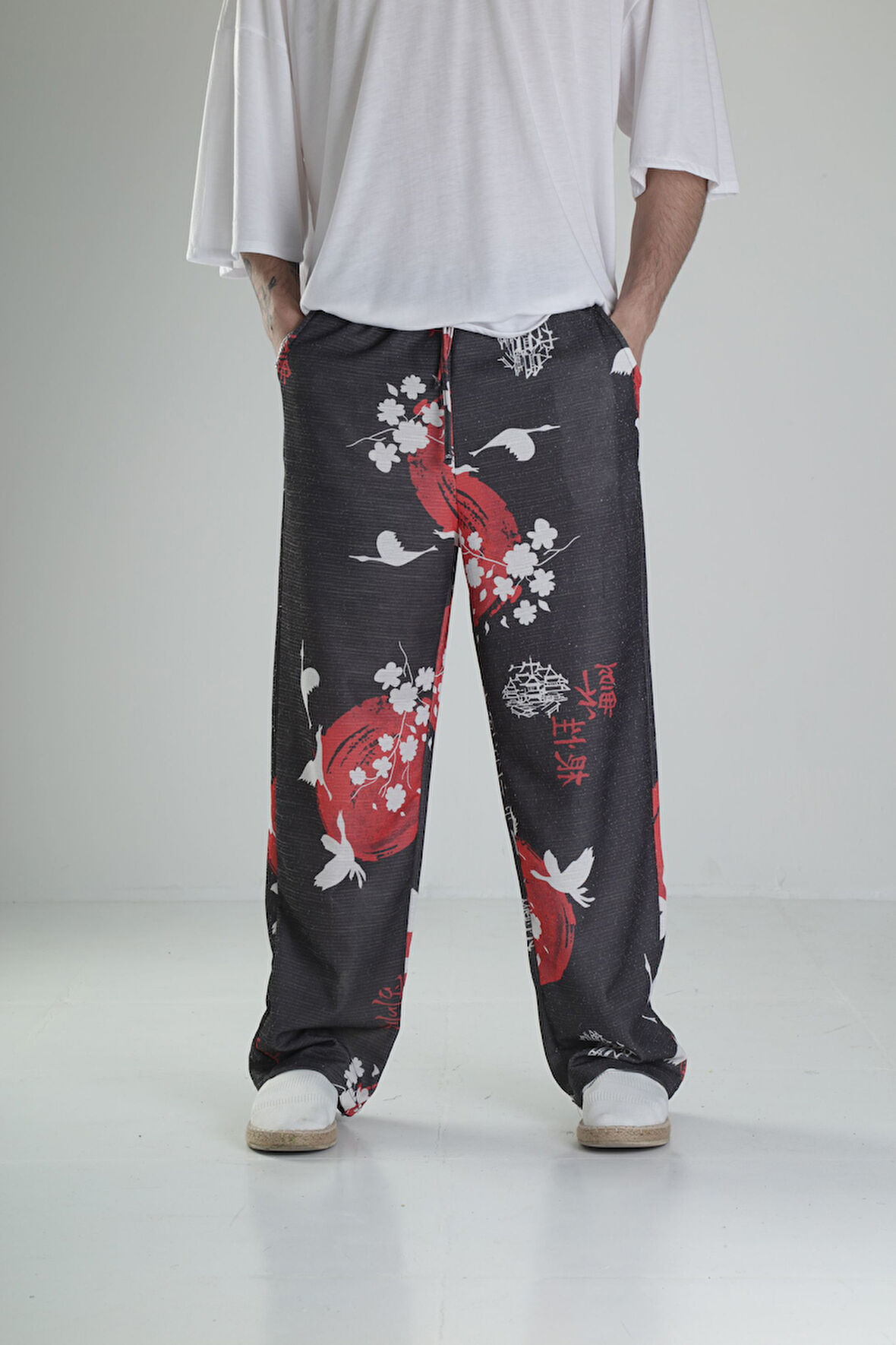 Chinese Desenli Baggy Pantolon