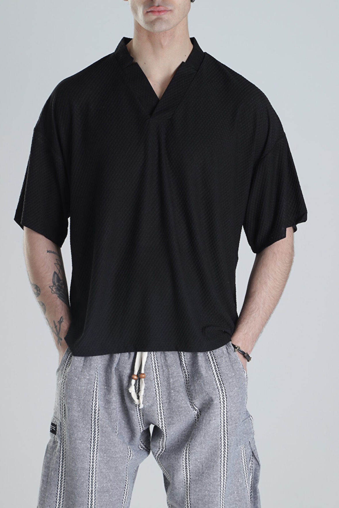 İtalyan Kesim Siyah T-Shirt