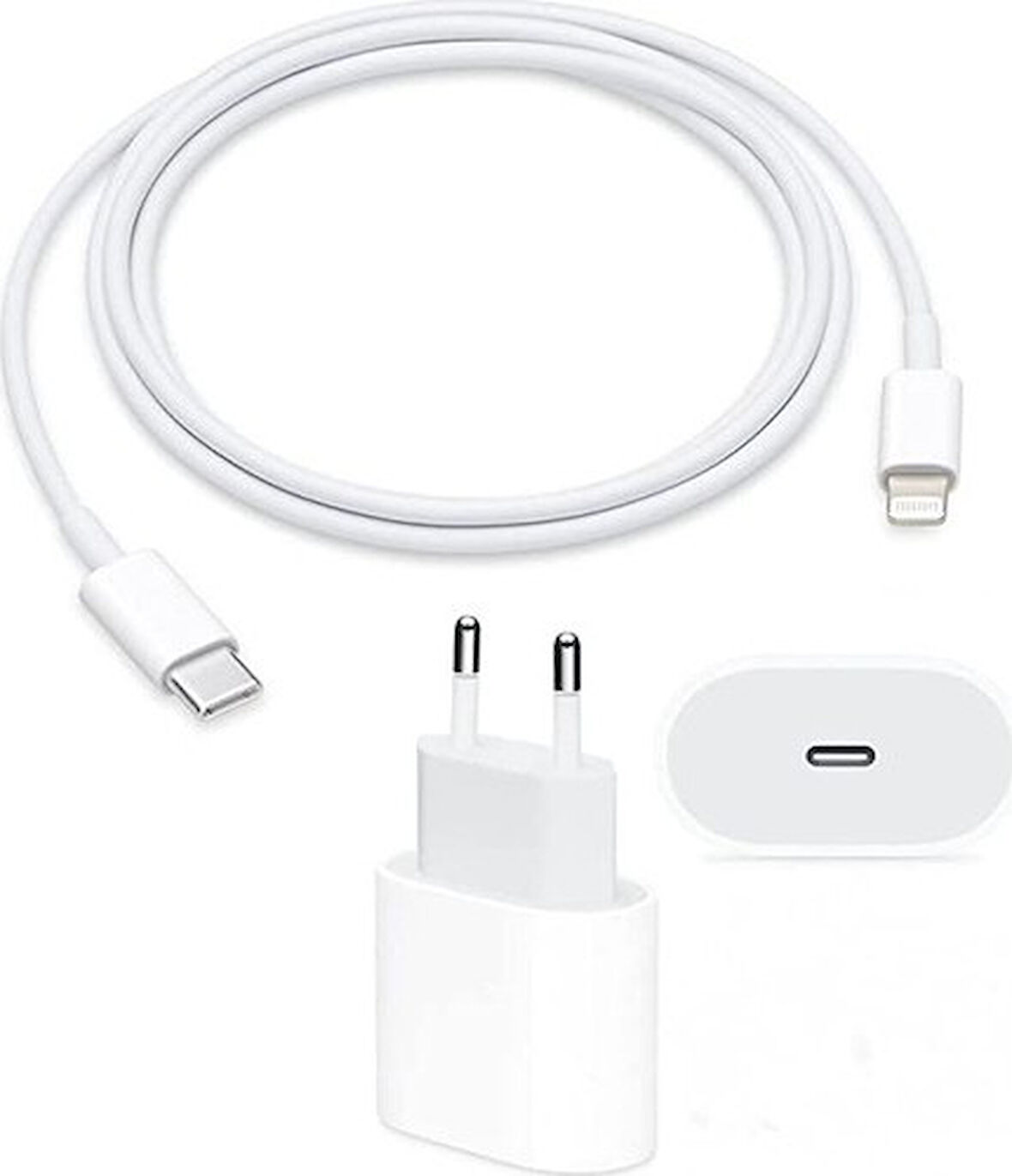 iPhone Tüm Serilerle Uyumlu Hızlı Şarj Aleti Kablo Adaptör Set Iphone 11 / 12 / 13 / Pro / Pro