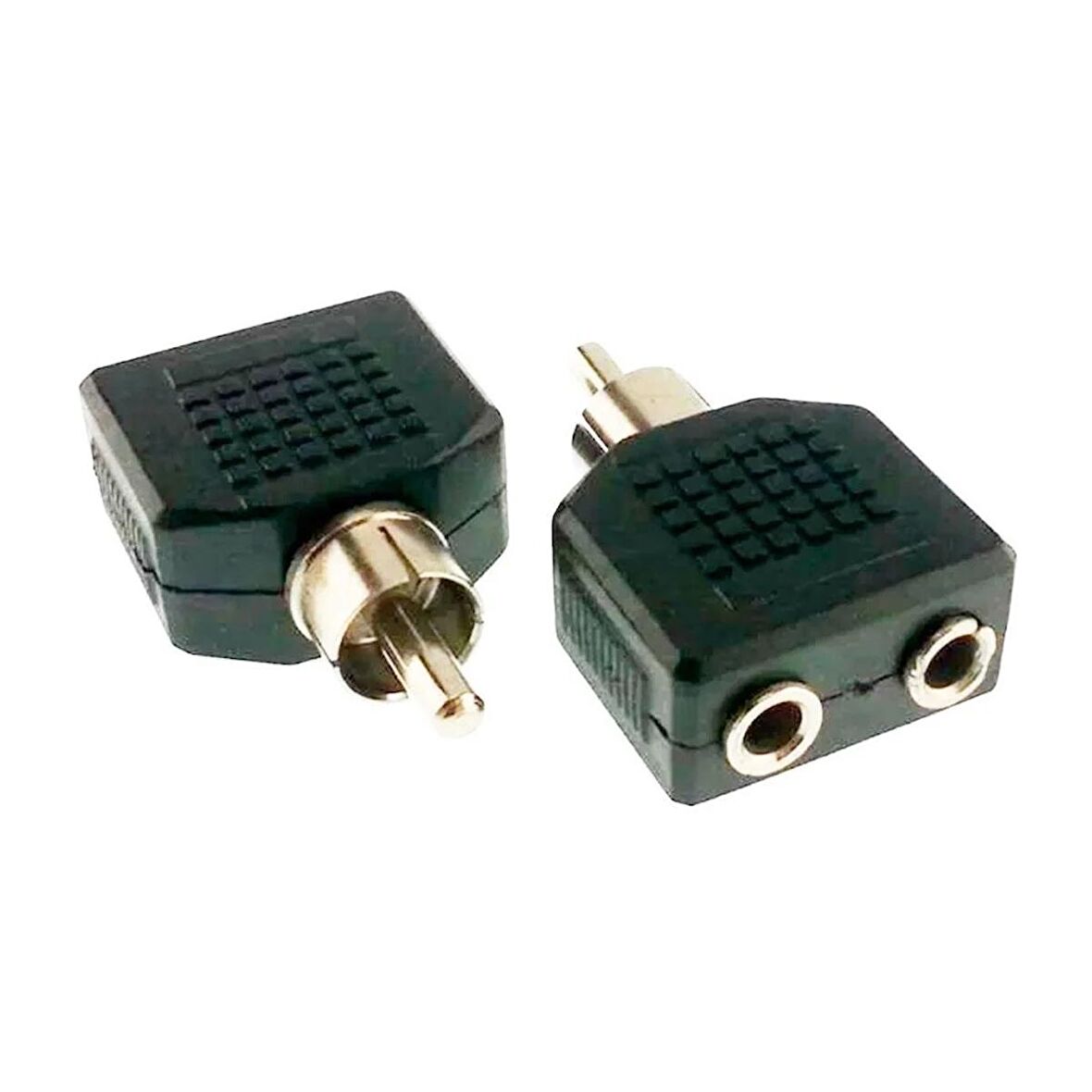 1 RCA Erkek / 2 Dişi 3.5MM Stereo Çevirici Jack Adaptör