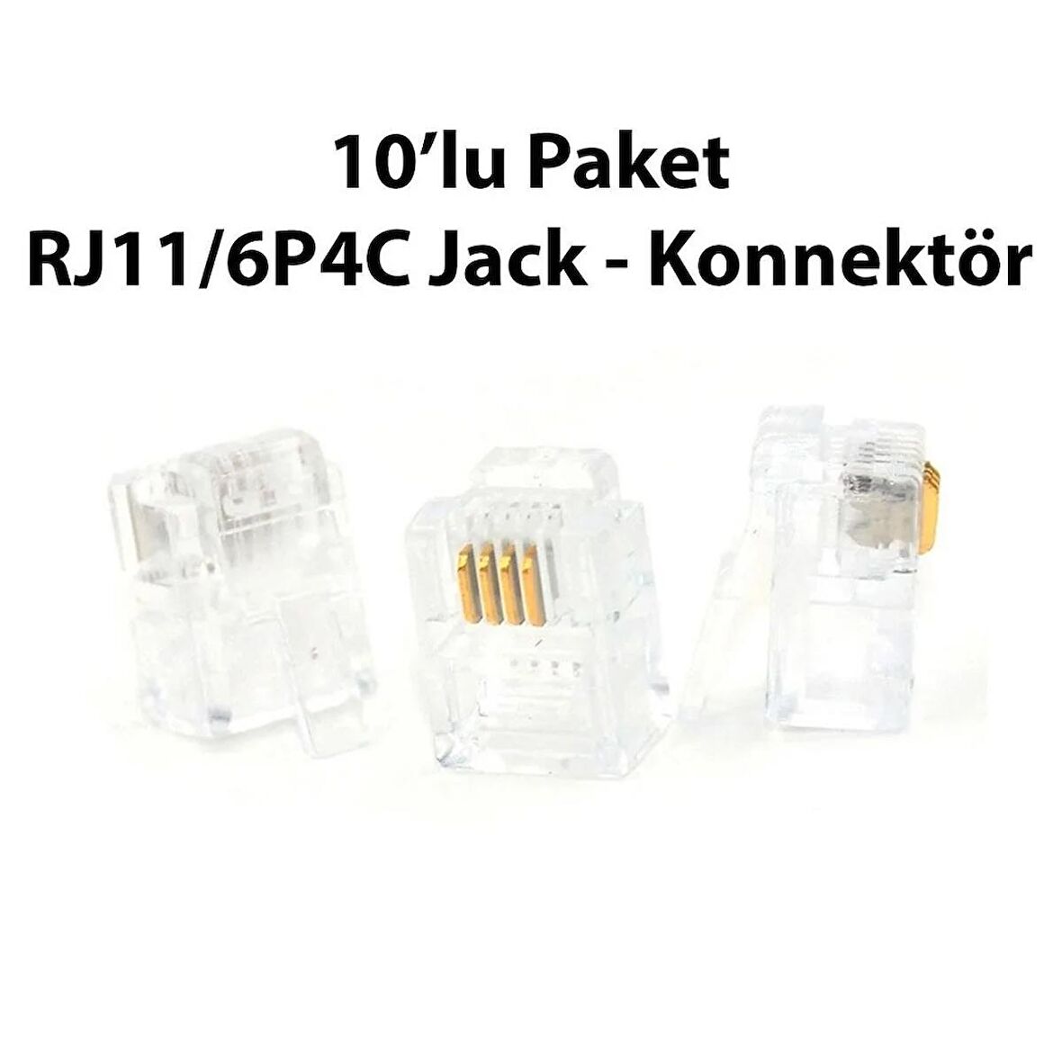 RJ11 Konnektör RJ-11 6P4C RJ11 Jack – 10 Adet Telefon Jackı