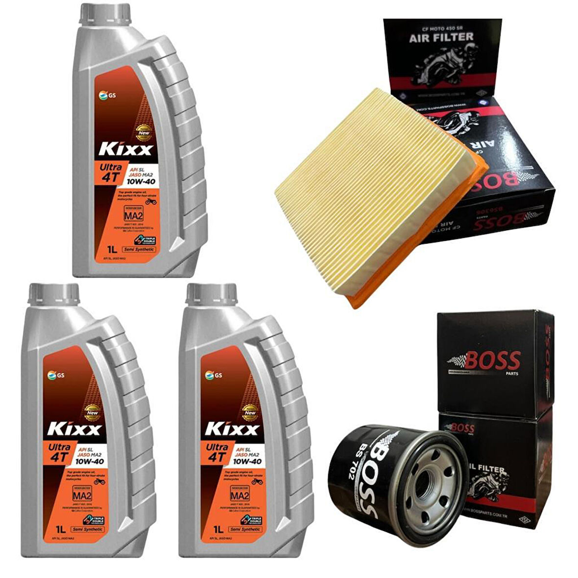 CF Moto SR 450 Kixx 10w40 Boss Bakım Filtre Seti