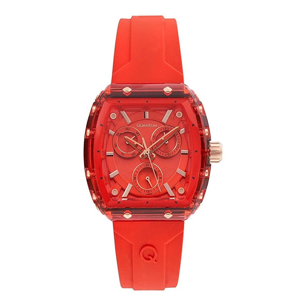 Quantum IML1110.086 Kadın Kol Saati – Kırmızı Renk, Multifonksiyon Tasarım, Silikon Kordon