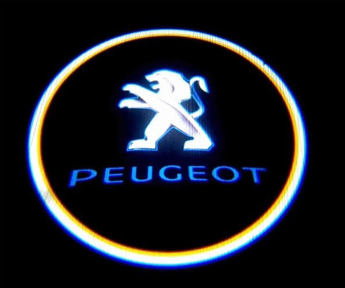 Peugeot Araçlarına Kapı Altı Led Logo Mesafe Sensörlü Yeni Nesil