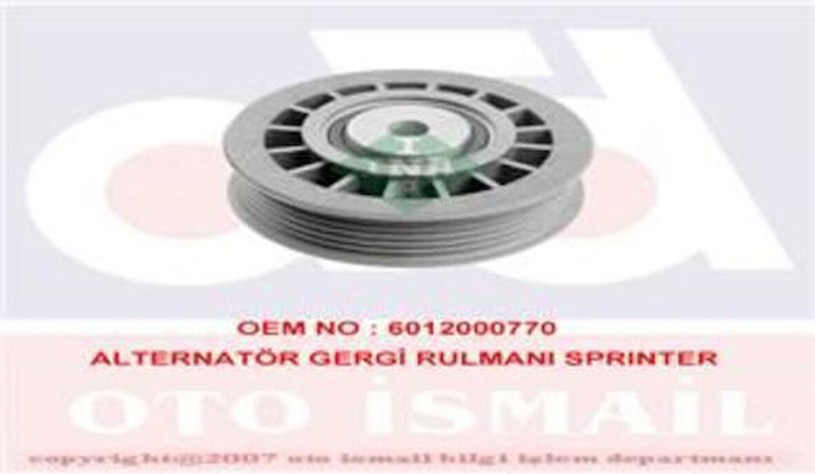 Ina 532002510 Kayış Gergi Rulmanı Kanallı W201 86>90 W124 86>92 W210 96>99 R129 89>93 Sprinter 95>01