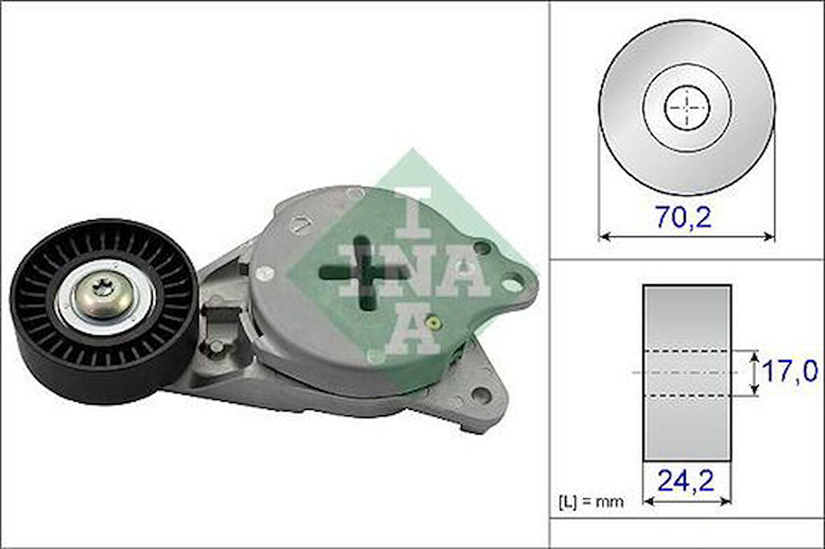 Ina 534040810 Alternatör V Kayış Gergi Rulmanı Komple Corolla 1.4 D4D 2007> Aurıs 1.4 D4D 2007> Yarıs 1.4 D4D
