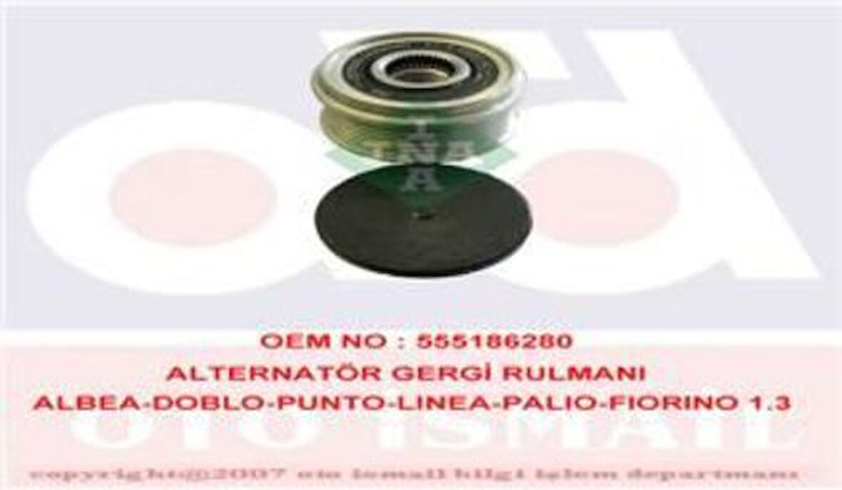 Ina 535015110 Alternatör Kasnağı Rulmanlı Lınea Doblo Fıorıno 500 1.3Jtd Astra H Corsa C Comboz13Dtj Bipper Nemo 1.3Hdı