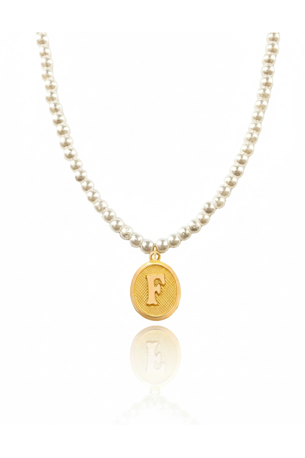14 Ayar 0.45 Gram F Harfli İncili Kolye