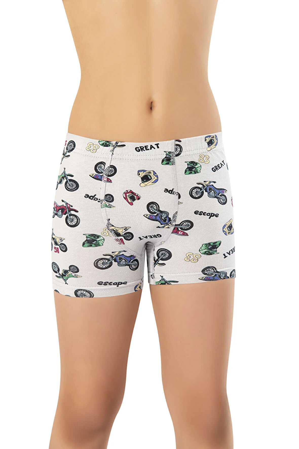 İncili 6'lı Set Erkek Çocuk Boxer Baskılı