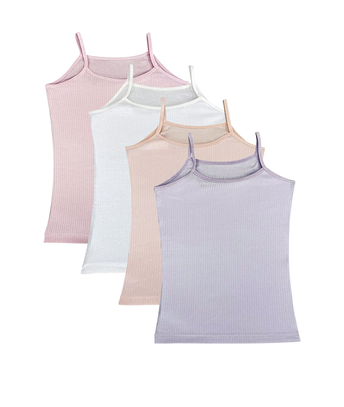 İncili 3'lü Set Kız Çocuk İp Askılı Raporlu Ribana Atlet