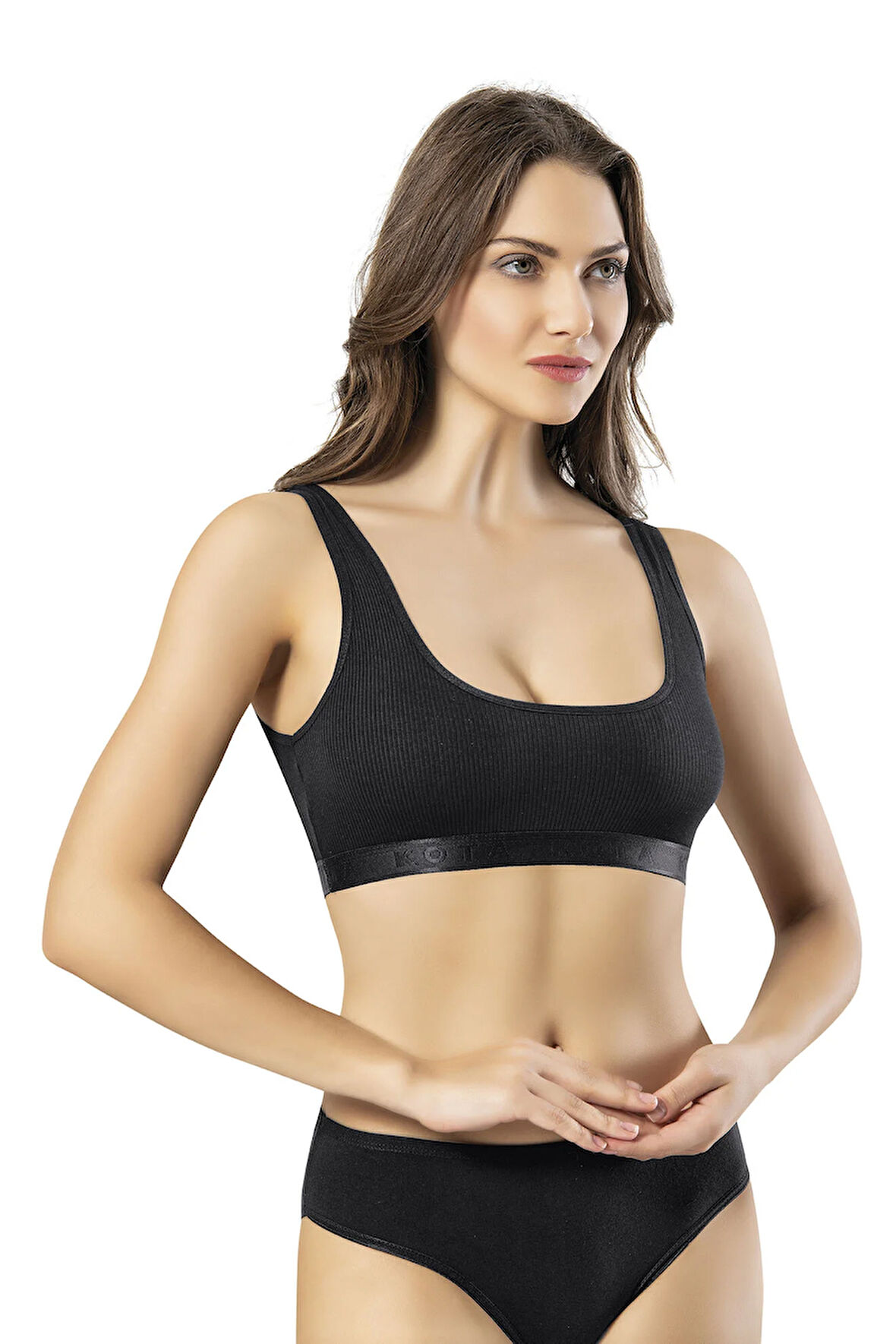 İncili Kadın Kaşkorse Geniş Askılı Pedli Büstiyer