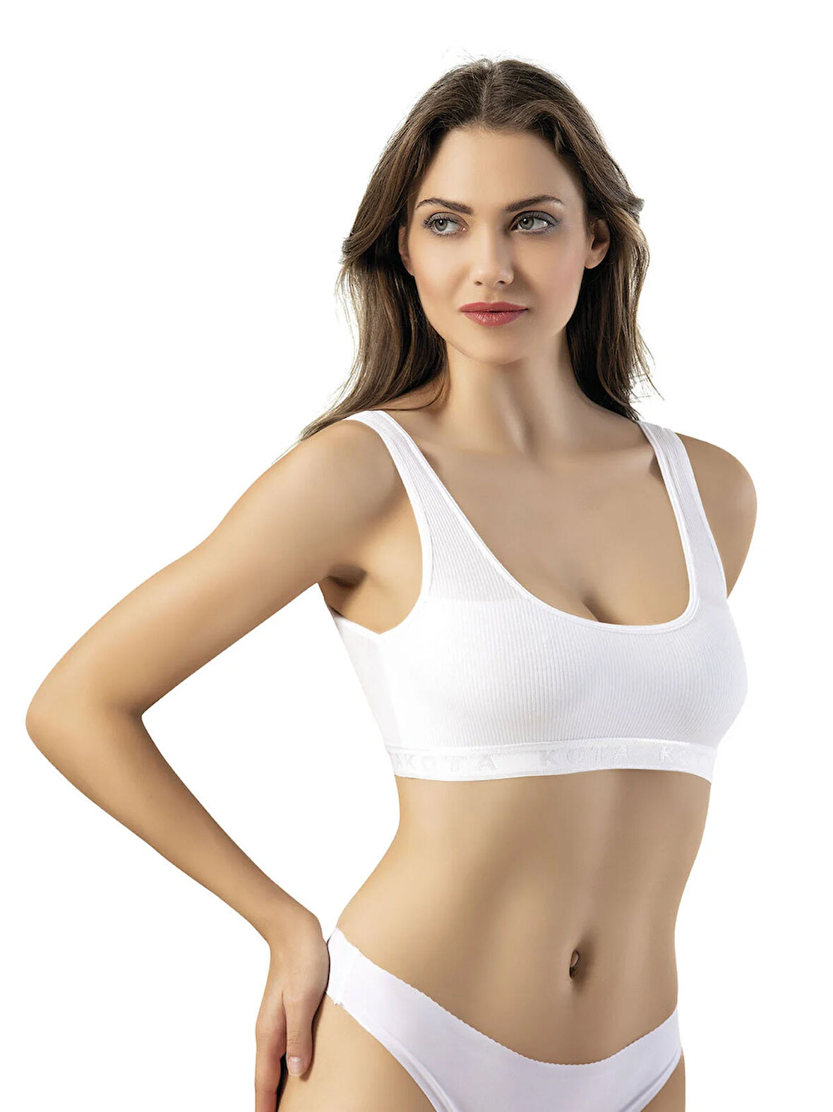 İncili Kadın Kaşkorse Geniş Askılı Pedli Büstiyer