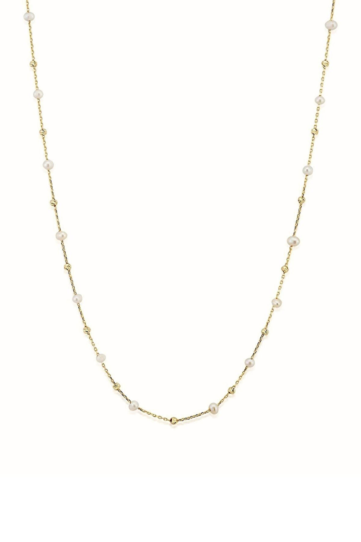 İncili Dorika Altın Kolye