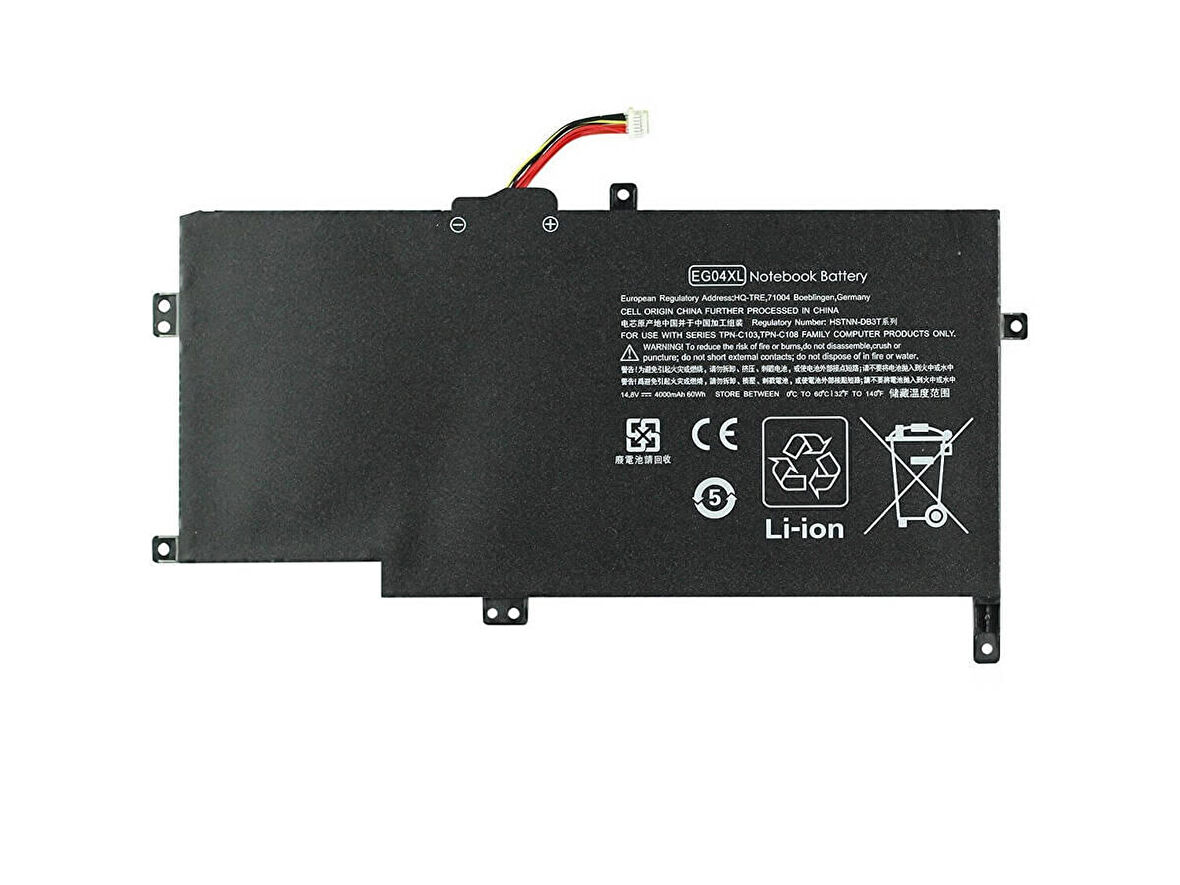 Hp Envy 6-1000, 6-1100, 6-1200 Batarya ile Uyumlu  Pil, EG04XL