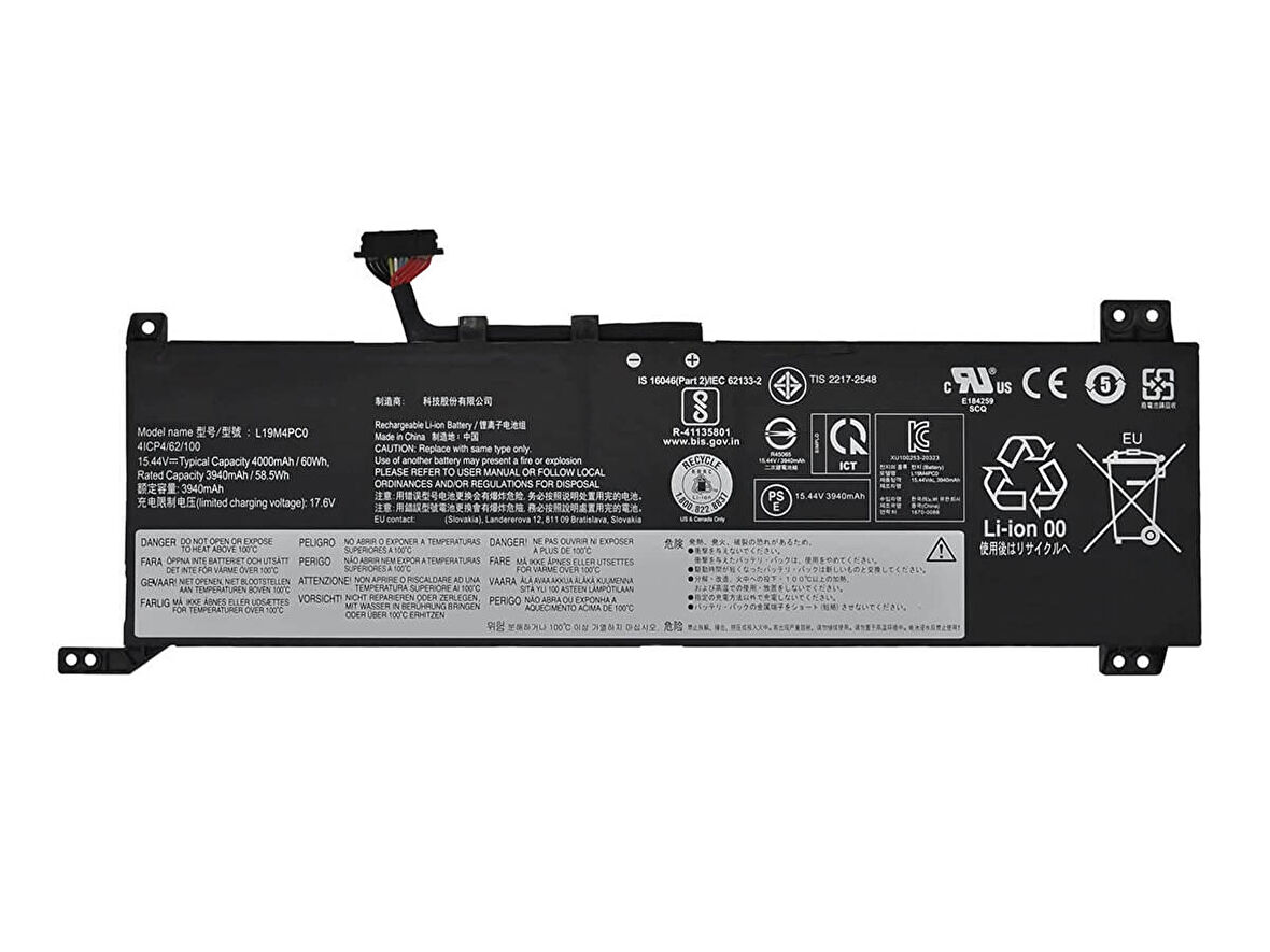 L19M4PC0 Lenovo  Batarya ile Uyumlu Pil