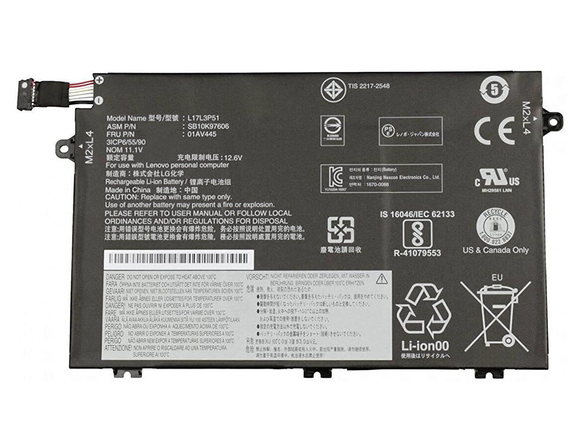 Lenovo ile Uyumlu SB10K97609  Laptop Batarya Pil