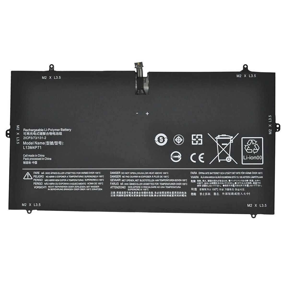 Lenovo ile Uyumlu Yoga 3 Pro-1370, L13M4P71, L14S4P71 80HE  Batarya Pil