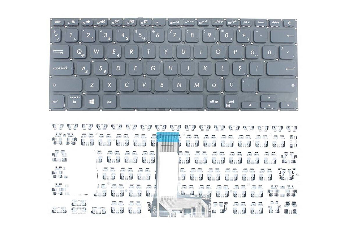 Asus ile Uyumlu VivoBook 14 X412FL Uyumlu Laptop Klavye Siyah