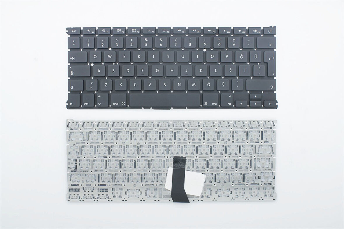 Apple Macbook Air A1369 A1466 13" MC965 MC966 ile Uyumlu Notebook Klavye - Siyah - TR - Büyük Enter