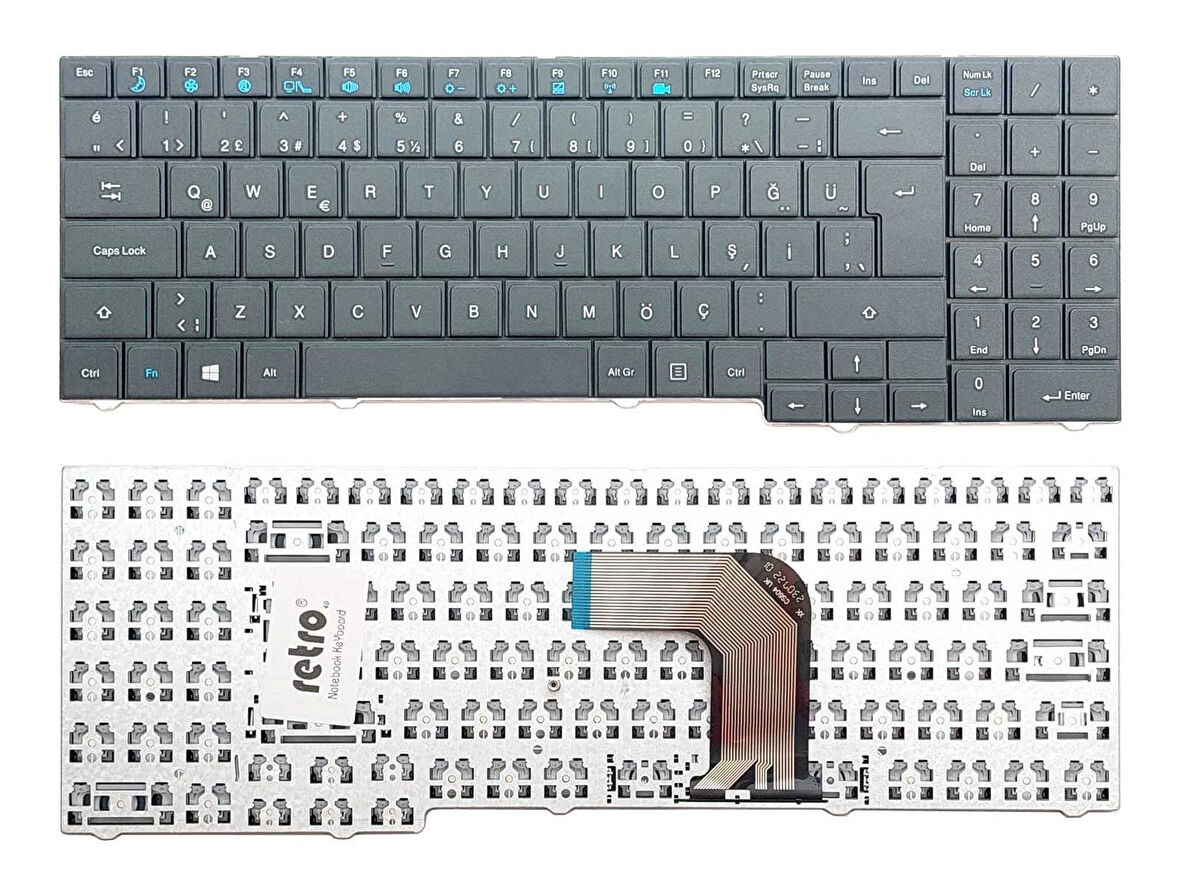 Casper MB55 ile Uyumlu Notebook Klavyesi - Siyah - TR  