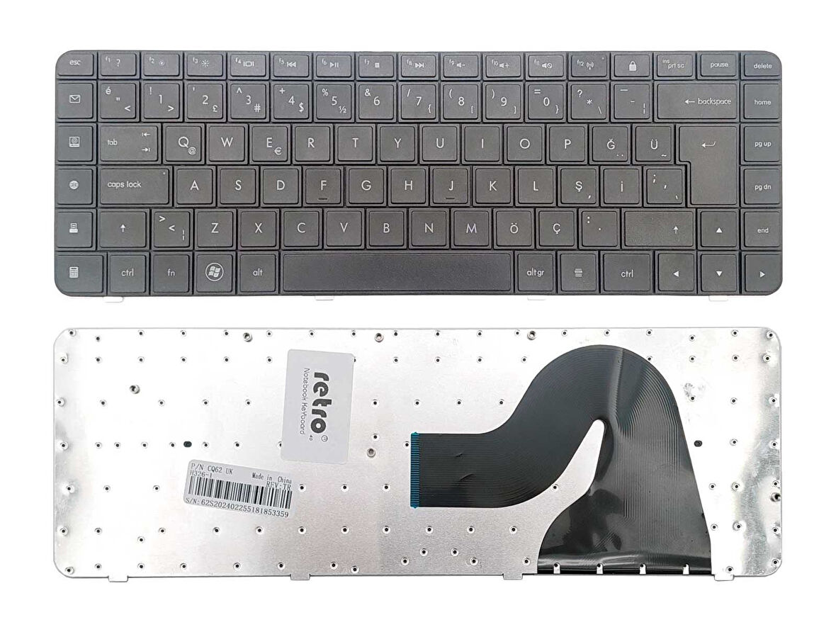 Hp Compaq Presario CQ62 ile Uyumlu Notebook Klavyesi - Siyah - TR