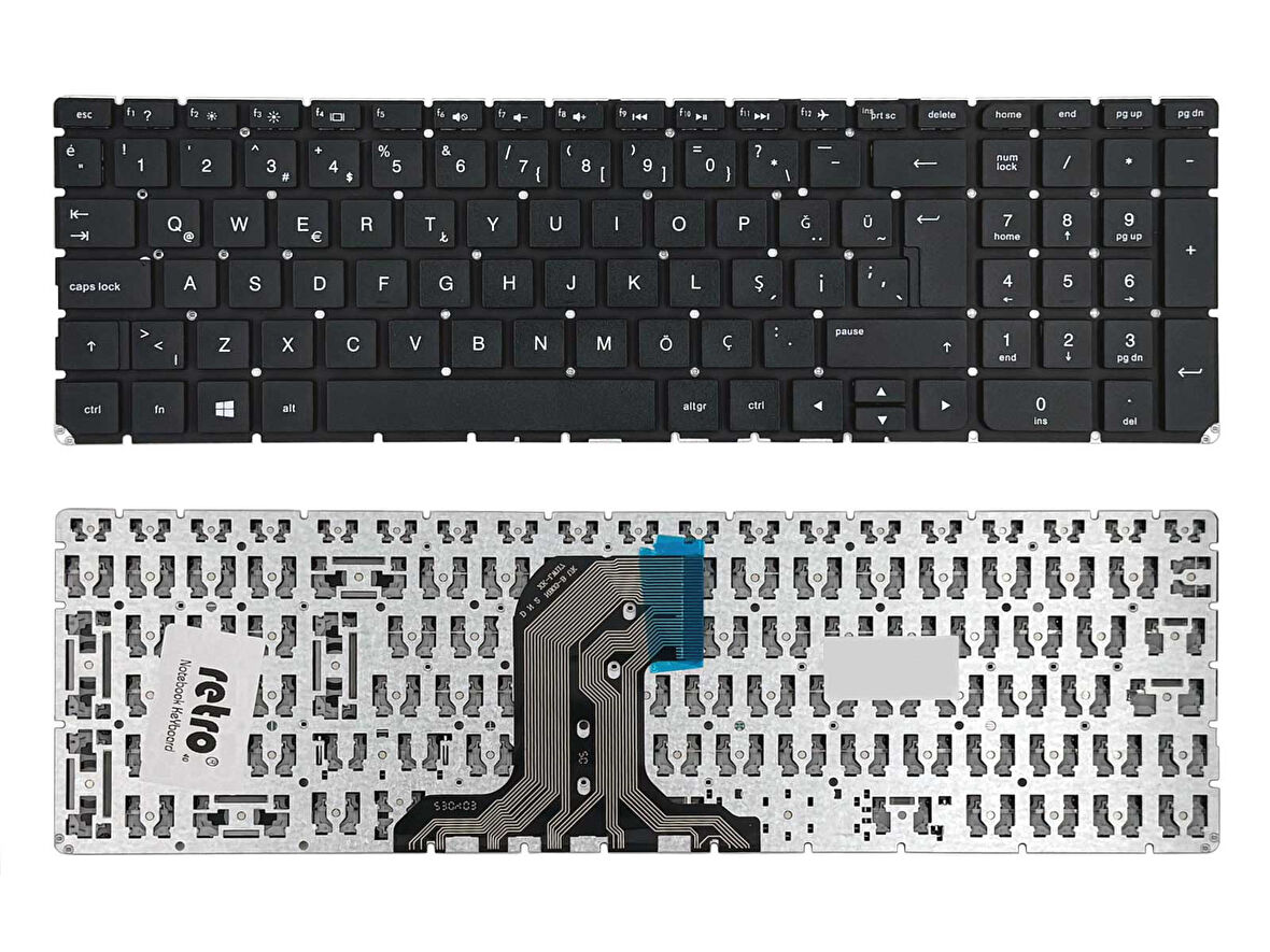 Hp 15-ay000 ile Uyumlu Notebook Klavyesi - Siyah - TR