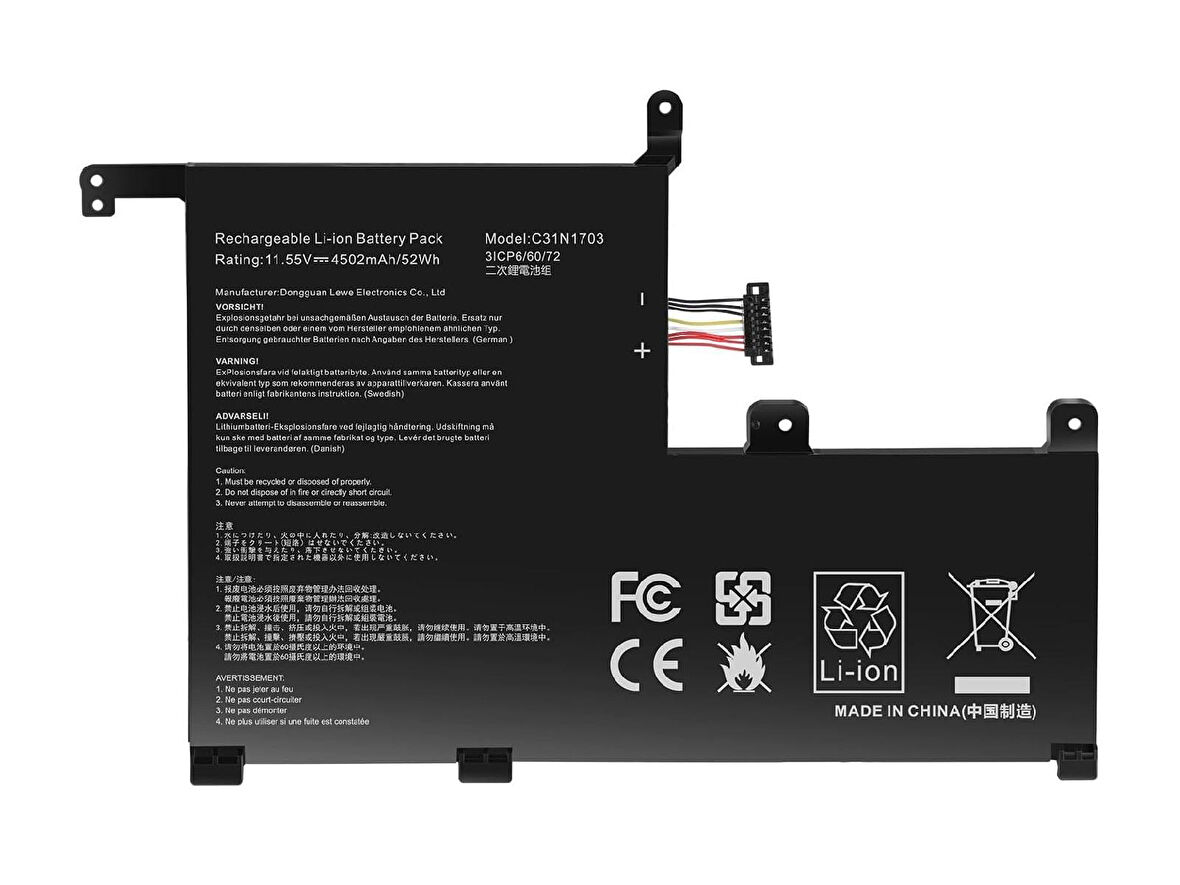 Asus C31N1703 ile Uyumlu Notebook Bataryası Pili