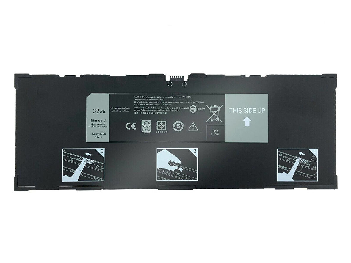Dell Venue 11 Pro (5130), 9MGCD Tablet ile Uyumlu Notebook Bataryası Pili