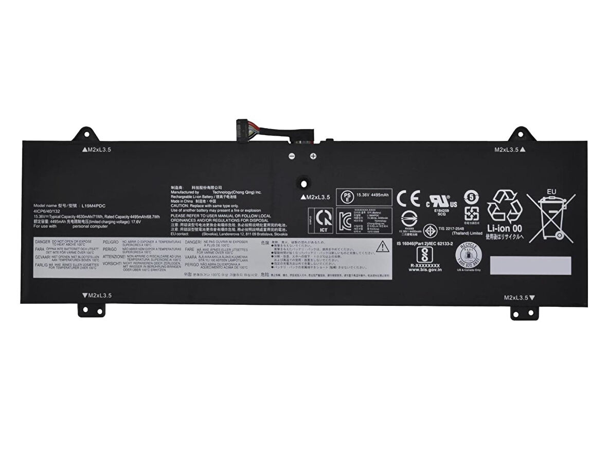 Lenovo Yoga 7-14ITL5 , L19M4PDC  ile Uyumlu Notebook Batarya Pili