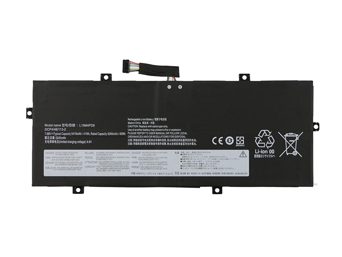 Lenovo Yoga Duet 7-13IML05, L19M4PD8 ile Uyumlu Notebook Batarya Pili  