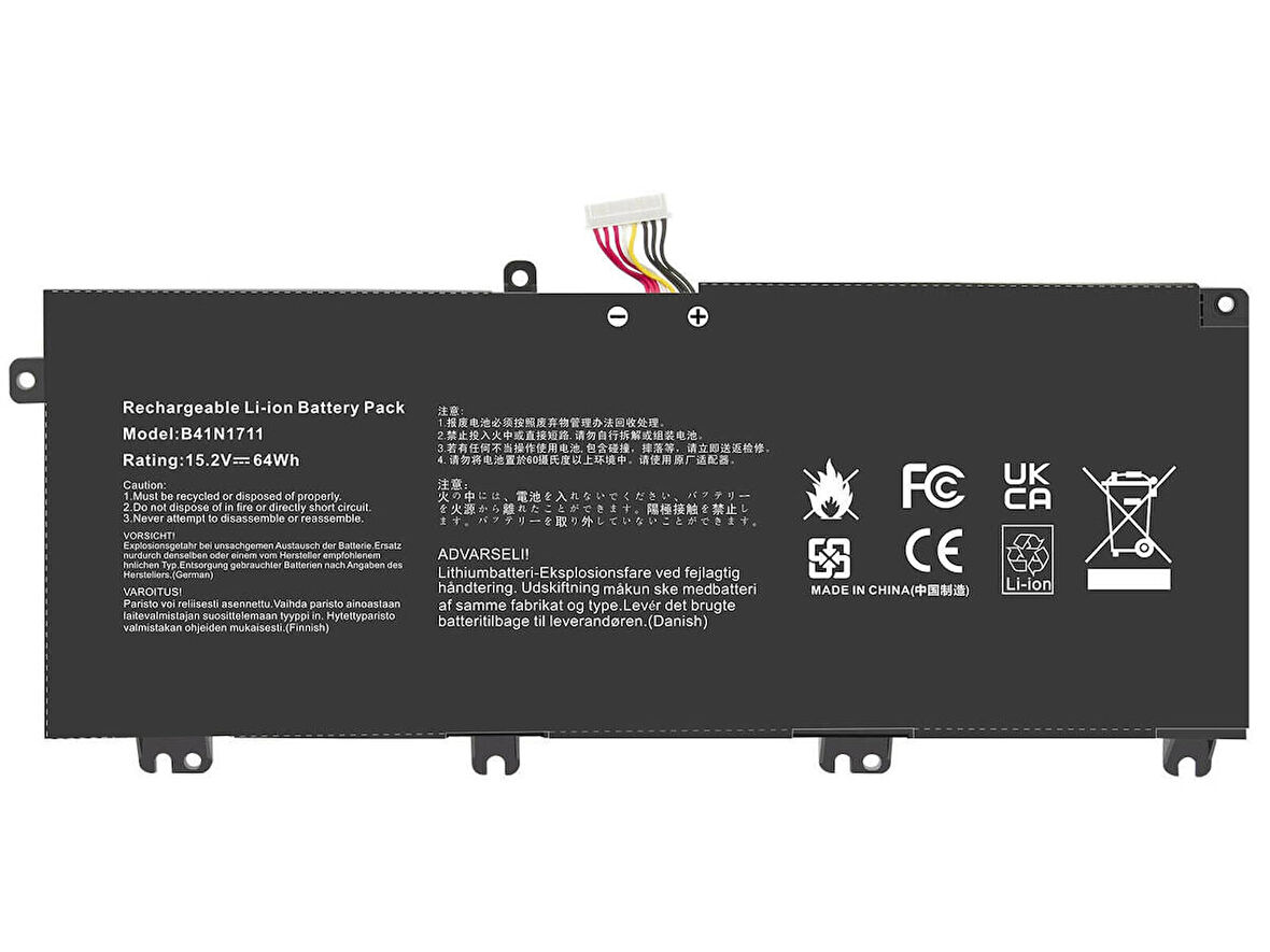 Asus FX503V, B41N1711 ile Uyumlu Notebook Bataryası Pili