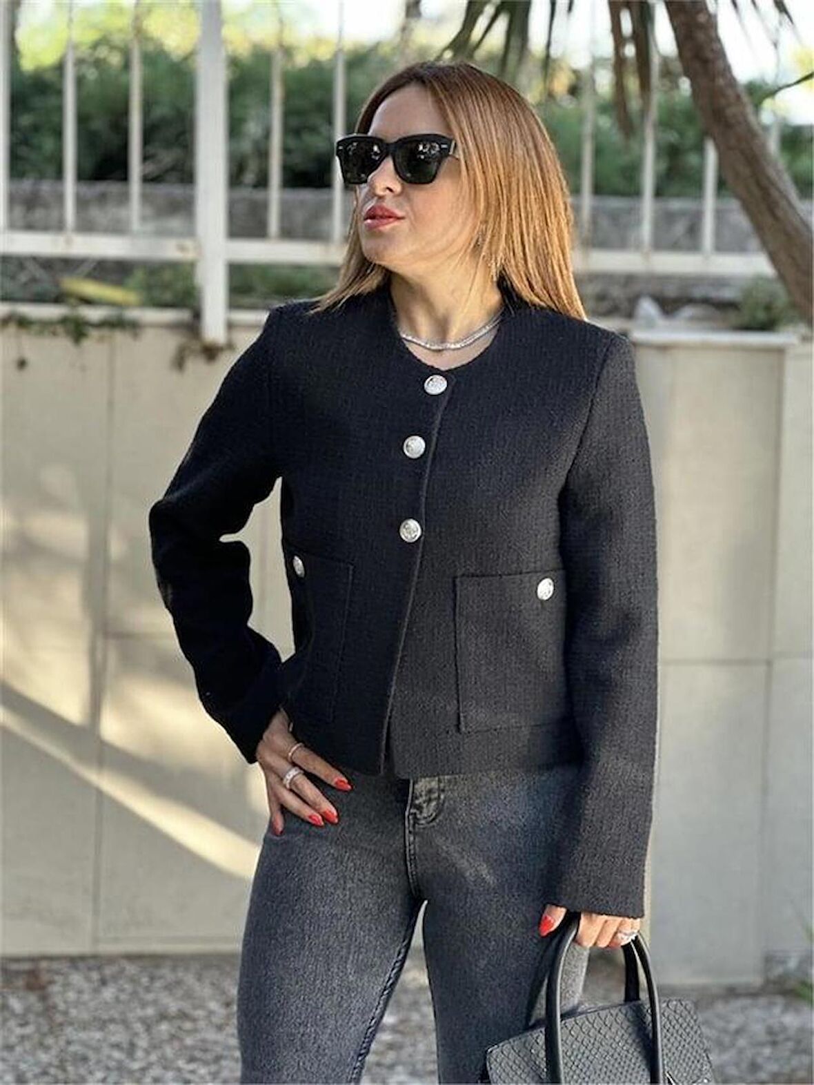 Tuvit Kısa Blazer Ceket