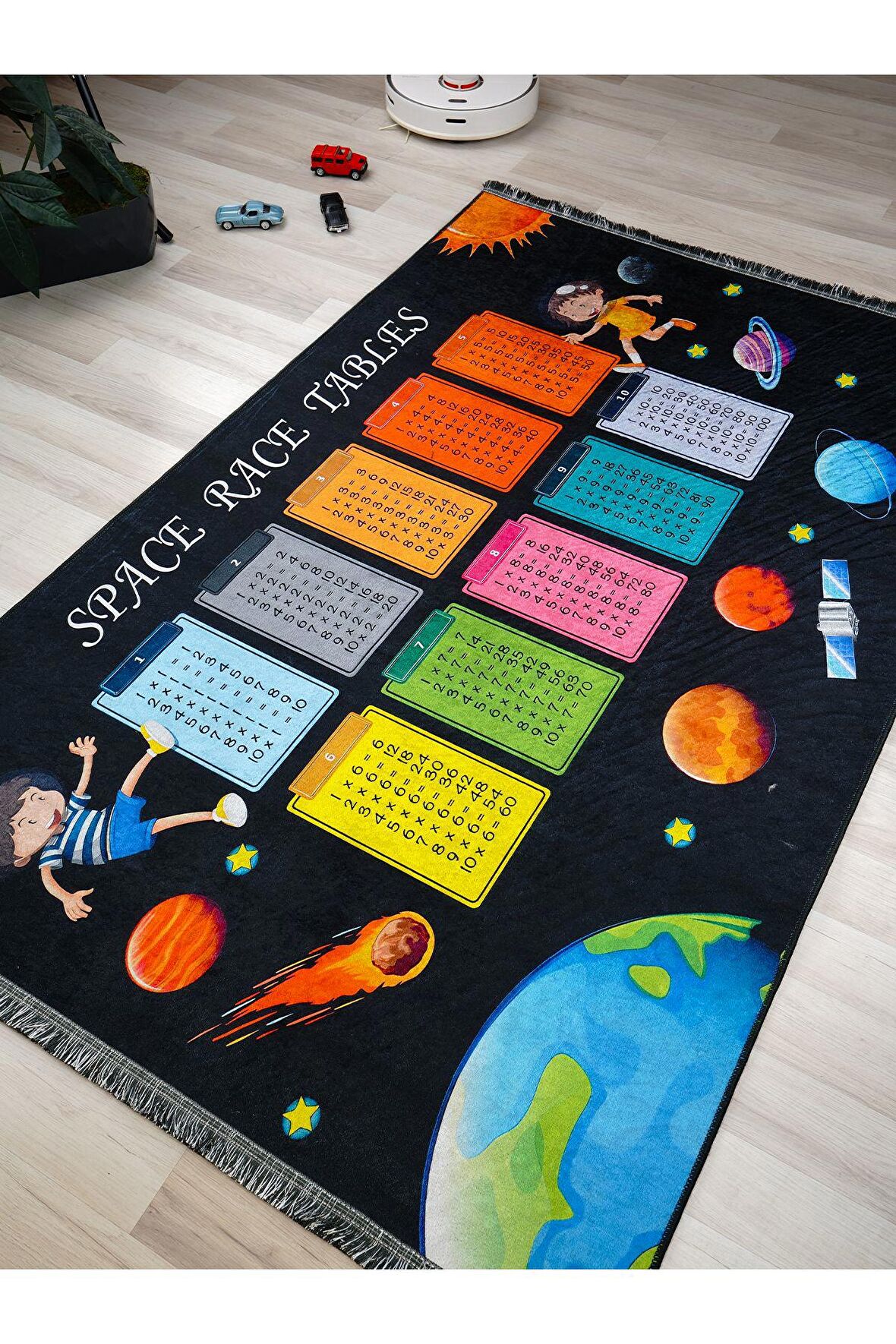 Eğitici Çarpım Tablosu Desenli Halı Yıkanabilir Kaymaz Taban Bebek Odası
